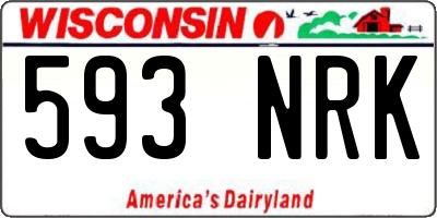 WI license plate 593NRK