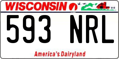 WI license plate 593NRL