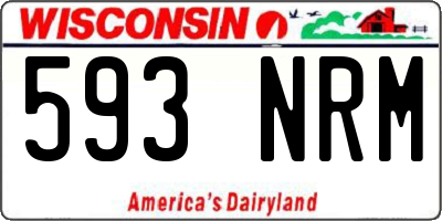 WI license plate 593NRM