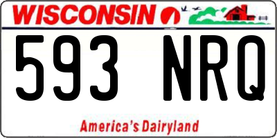 WI license plate 593NRQ