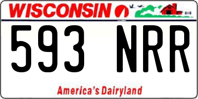 WI license plate 593NRR
