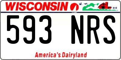 WI license plate 593NRS