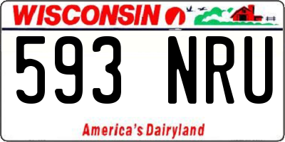 WI license plate 593NRU