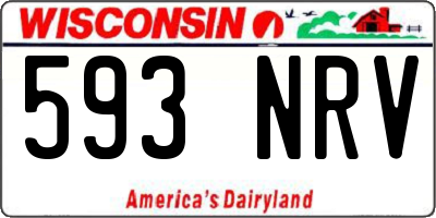 WI license plate 593NRV