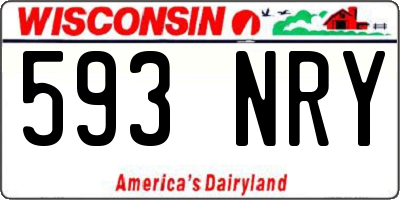 WI license plate 593NRY