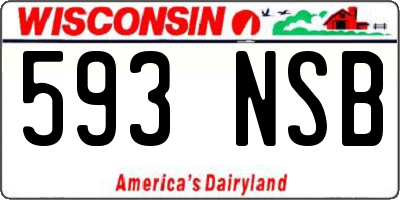 WI license plate 593NSB