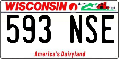 WI license plate 593NSE