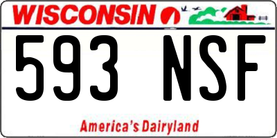 WI license plate 593NSF