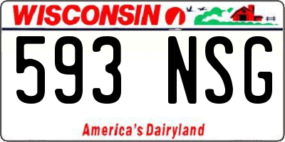 WI license plate 593NSG