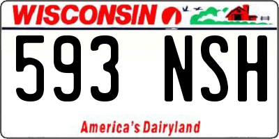 WI license plate 593NSH