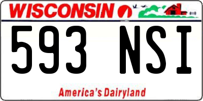 WI license plate 593NSI