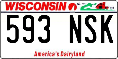 WI license plate 593NSK