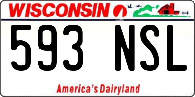 WI license plate 593NSL