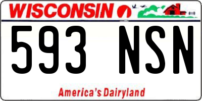 WI license plate 593NSN