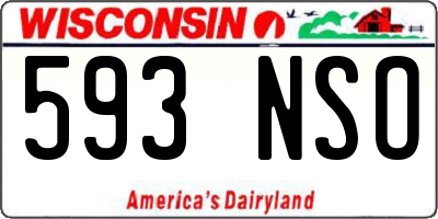 WI license plate 593NSO