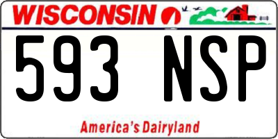 WI license plate 593NSP
