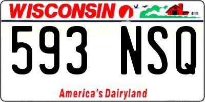 WI license plate 593NSQ