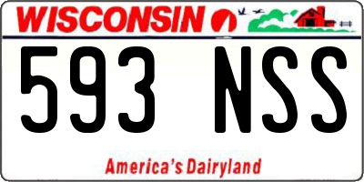 WI license plate 593NSS