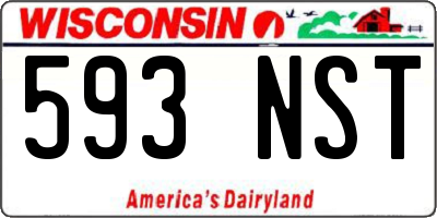 WI license plate 593NST