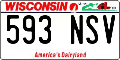 WI license plate 593NSV
