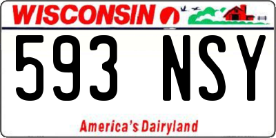 WI license plate 593NSY