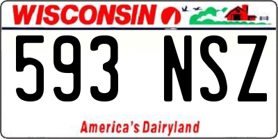 WI license plate 593NSZ