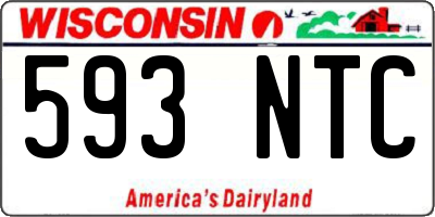 WI license plate 593NTC