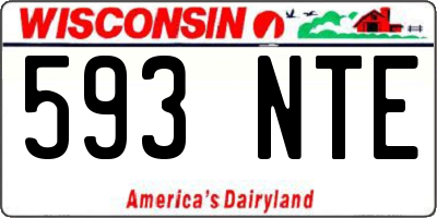 WI license plate 593NTE