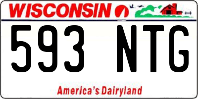 WI license plate 593NTG