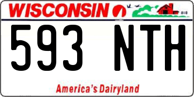 WI license plate 593NTH