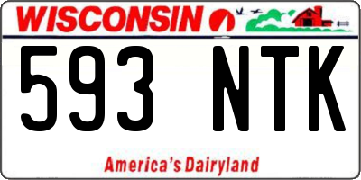 WI license plate 593NTK