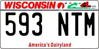 WI license plate 593NTM
