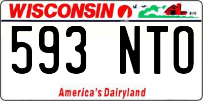 WI license plate 593NTO