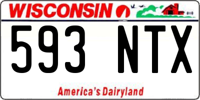 WI license plate 593NTX