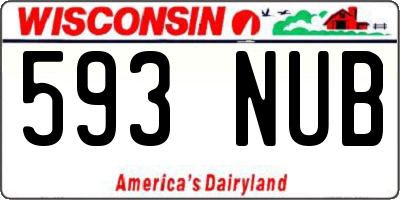 WI license plate 593NUB