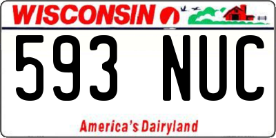 WI license plate 593NUC