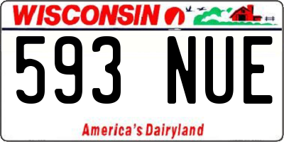 WI license plate 593NUE