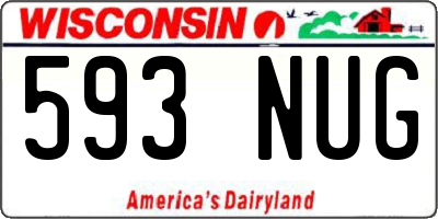 WI license plate 593NUG