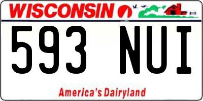 WI license plate 593NUI