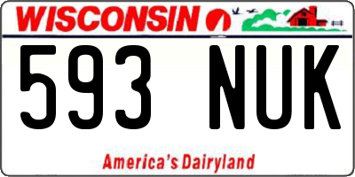 WI license plate 593NUK