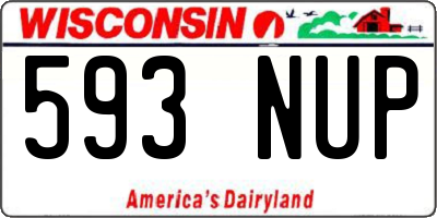 WI license plate 593NUP