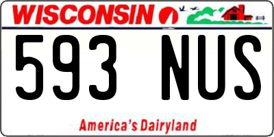 WI license plate 593NUS
