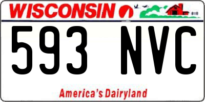 WI license plate 593NVC