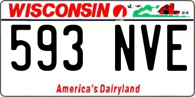 WI license plate 593NVE