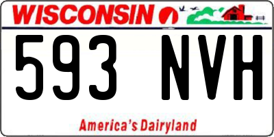 WI license plate 593NVH