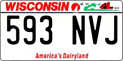 WI license plate 593NVJ