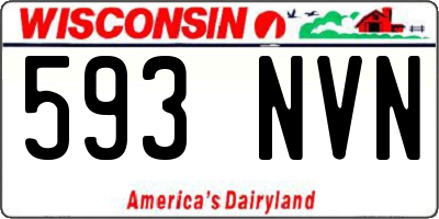 WI license plate 593NVN