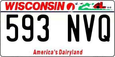 WI license plate 593NVQ
