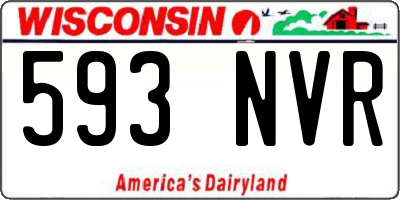WI license plate 593NVR