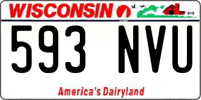 WI license plate 593NVU